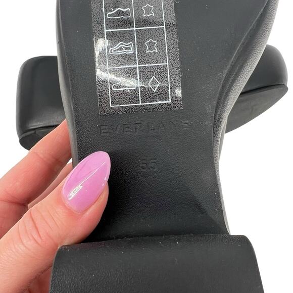 EVERLANE The Puffa Clog 100% Leather Black Slip On Platform Chunky Comfort 5.5 - Picture 12 of 13